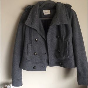 ELEGANT CLASSIC pea coat with stylish buttons, MED
